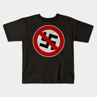 No Nazis Distressed Kids T-Shirt